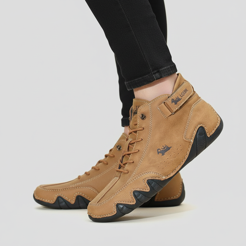 Axel | Men's Casual Lace Up Boot Tan Suede