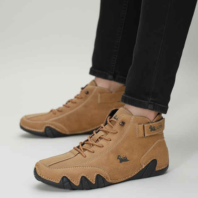 Axel | Men's Casual Lace Up Boot Tan Suede