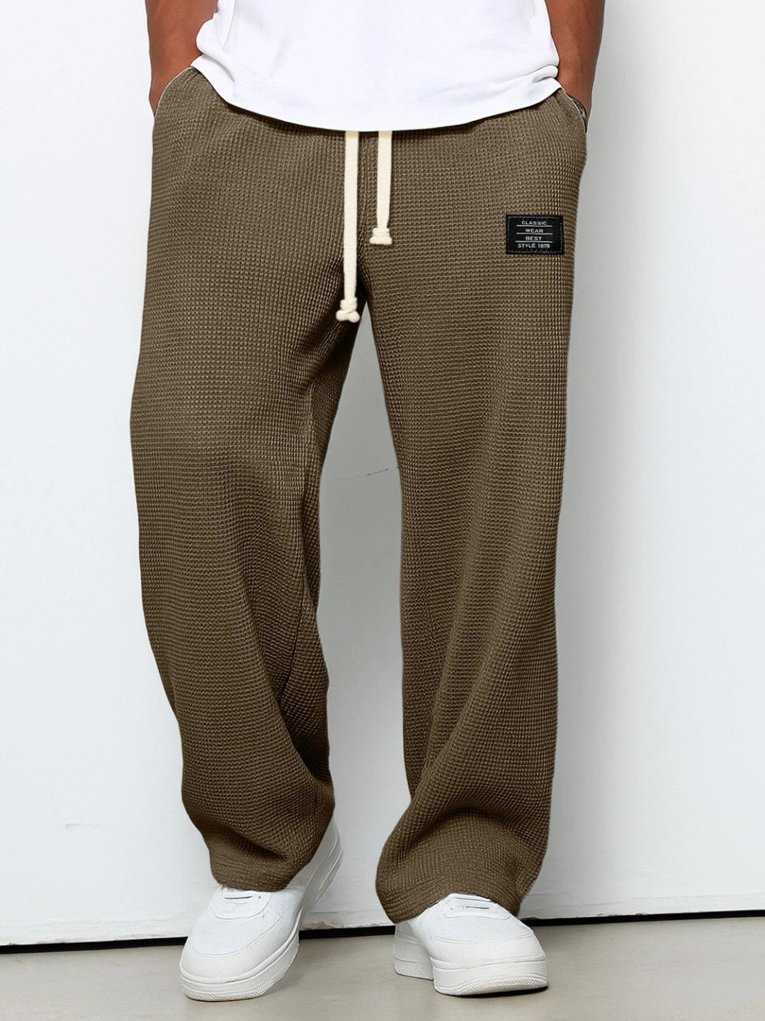 Axel | Men's Relaxed Sweatpants Light Blue Waffle Knit
