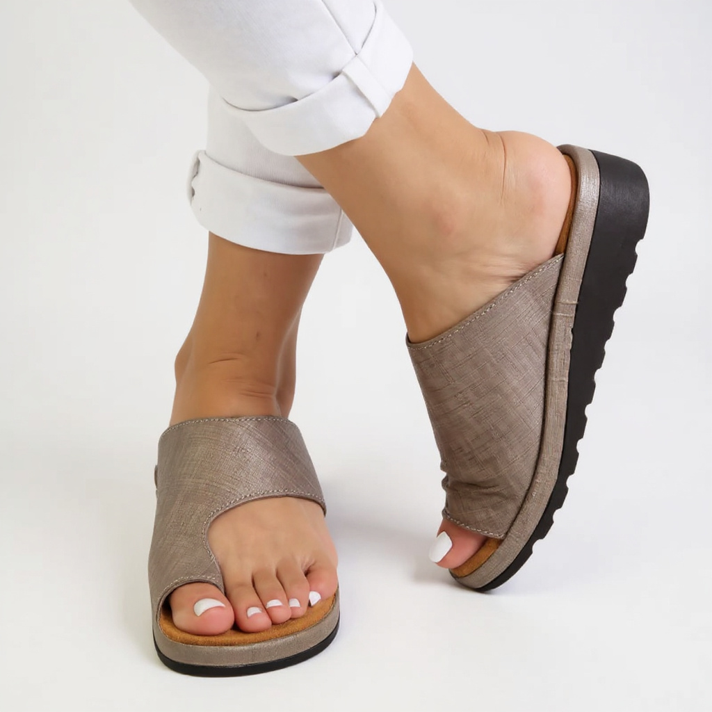Ivy | Women's Platform Slide Sandal Black Comfort Orthopedic