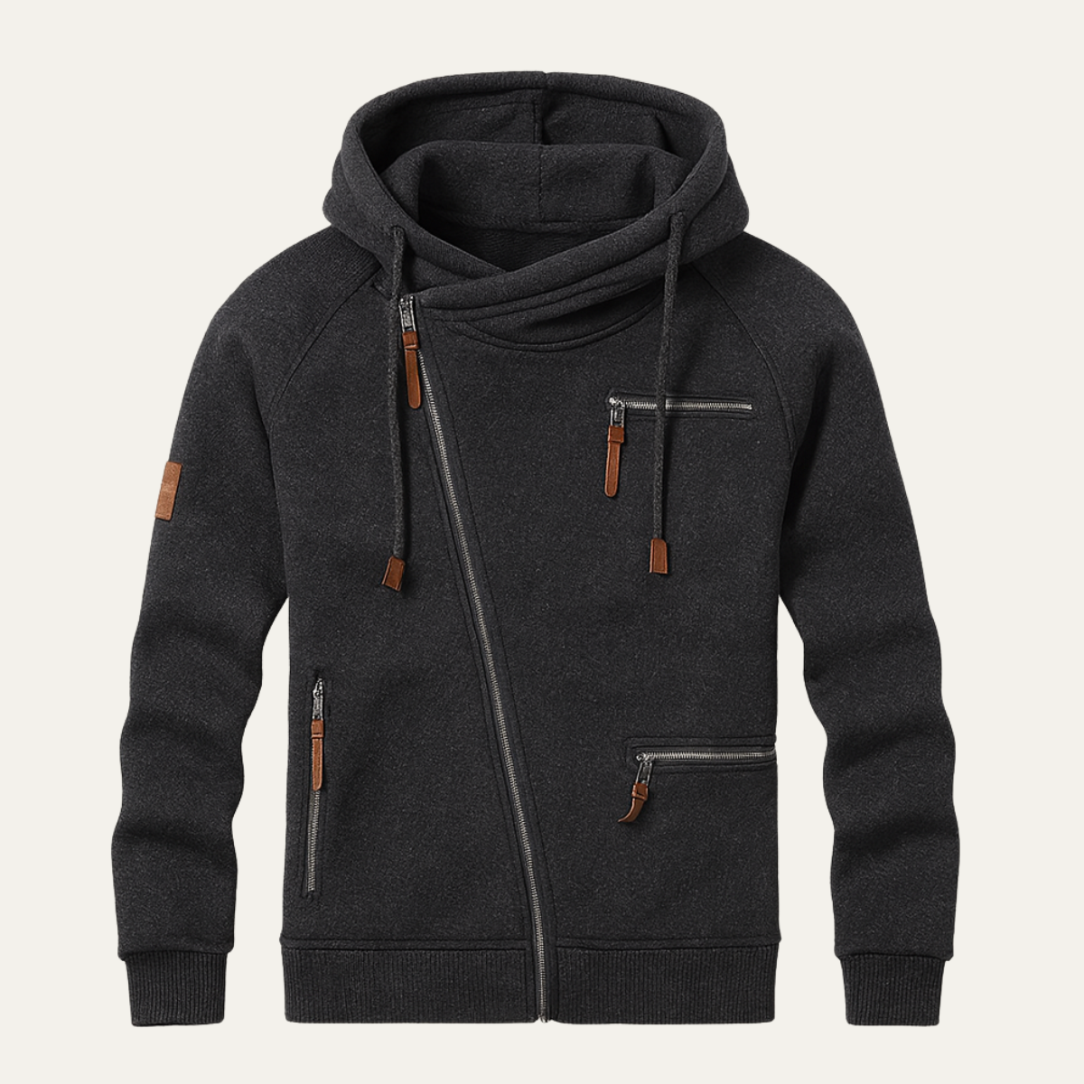 Rue | Men's Zip Up Hoodie Gray Utility Pockets