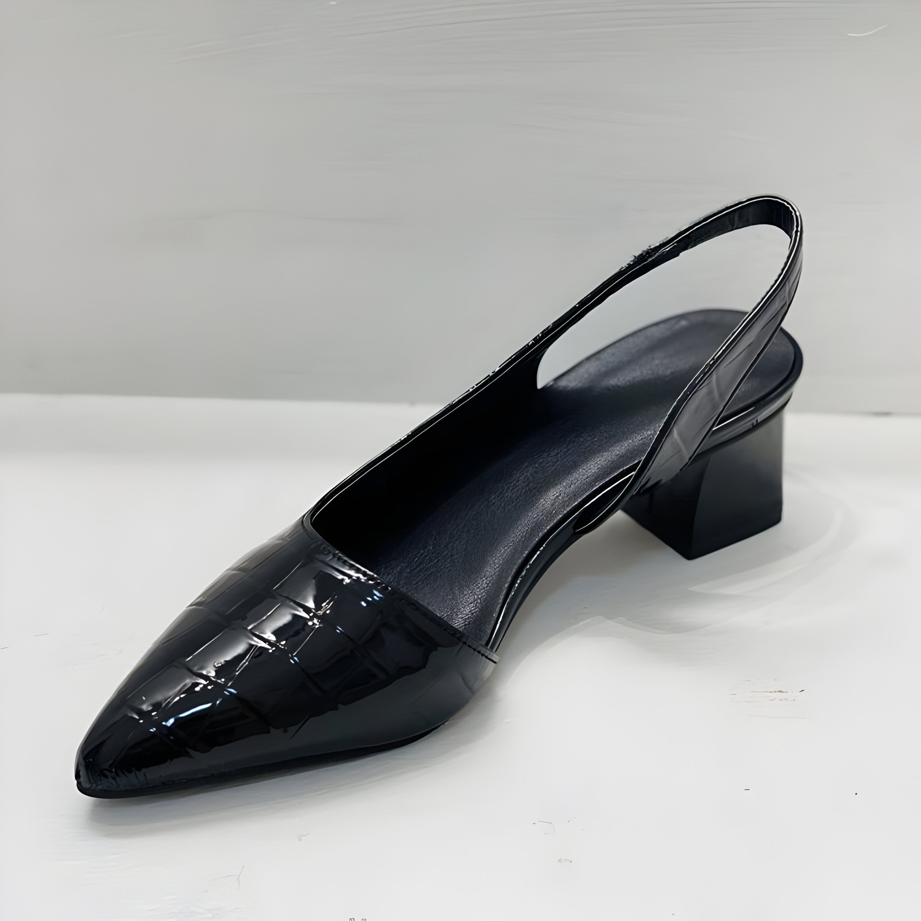 Aria | Women's Pointed Toe Block Heel Mules Black