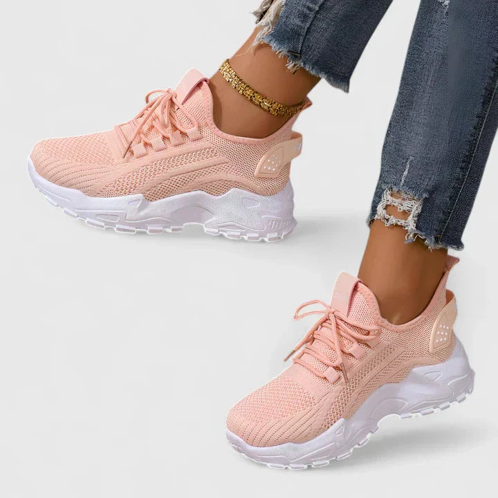 Opal | Women's Knit Walking Shoes Cream White Sole