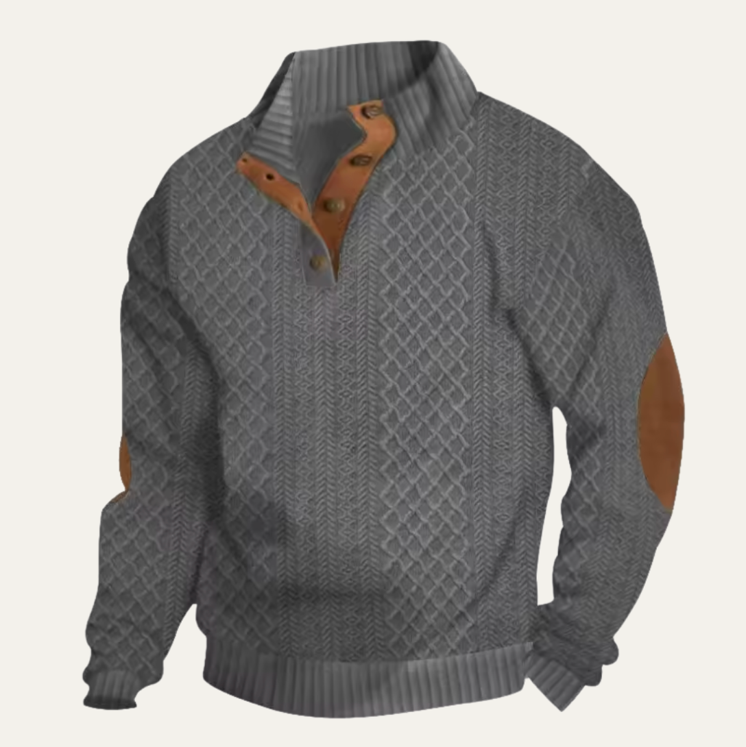 Jasper | Men's Quarter Zip Sweater Black Cashmere Knit