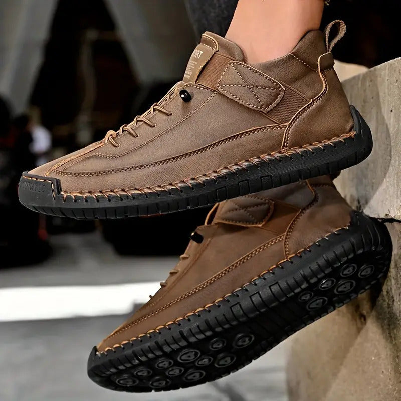 Ada | Women's Suede Walking Shoes Cream Comfort Lace Up