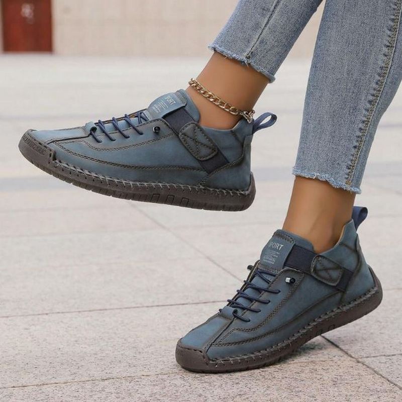 Sable | Women's Cream Lace Up Walking Shoes Comfort Fit