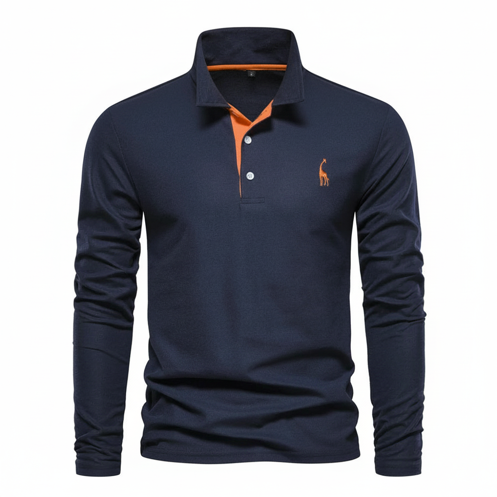 Axel | Men's Long Sleeve Polo Shirt Red