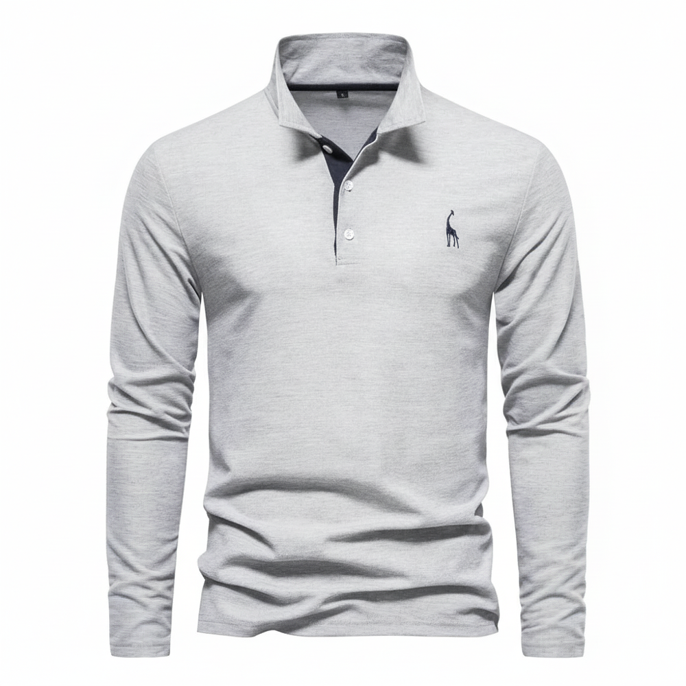 Axel | Men's Long Sleeve Polo Shirt Red