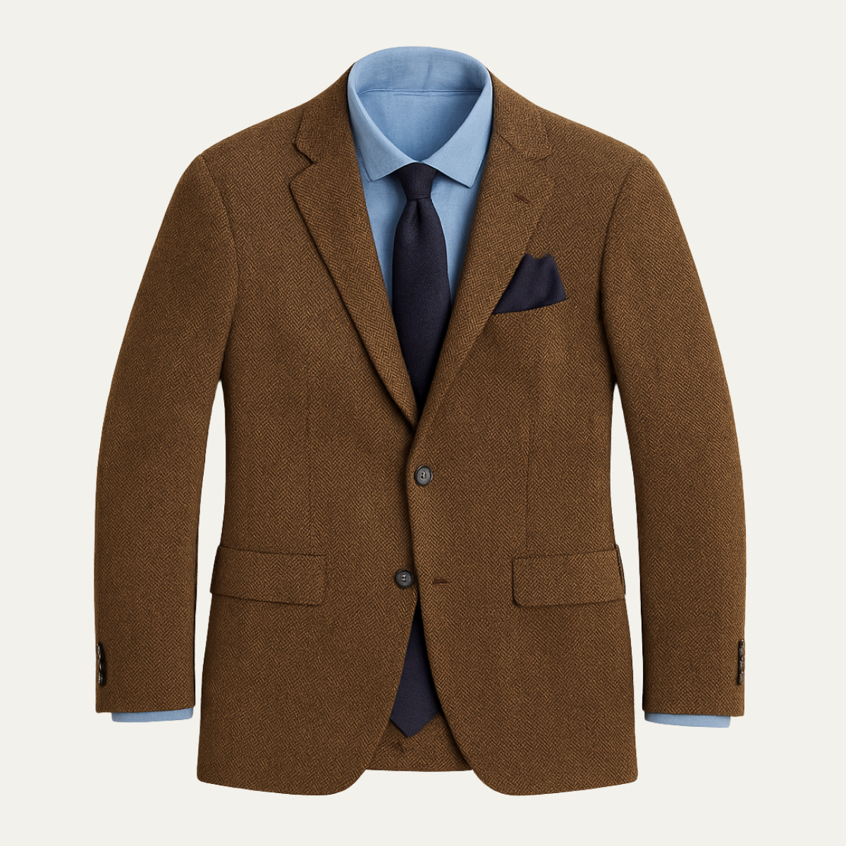 Rowan | Men's Brown Tweed Blazer Smart Casual Sport Coat