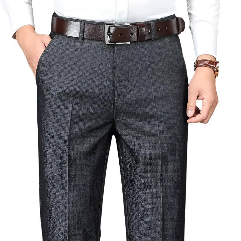 Rowan | Men's Tailored Dress Pants Gray Textured