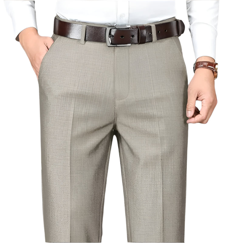 Rowan | Men's Tailored Dress Pants Gray Textured