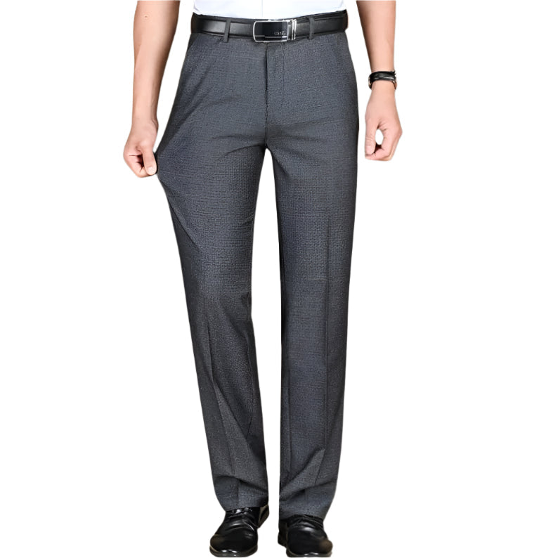 Rowan | Men's Tailored Dress Pants Gray Textured