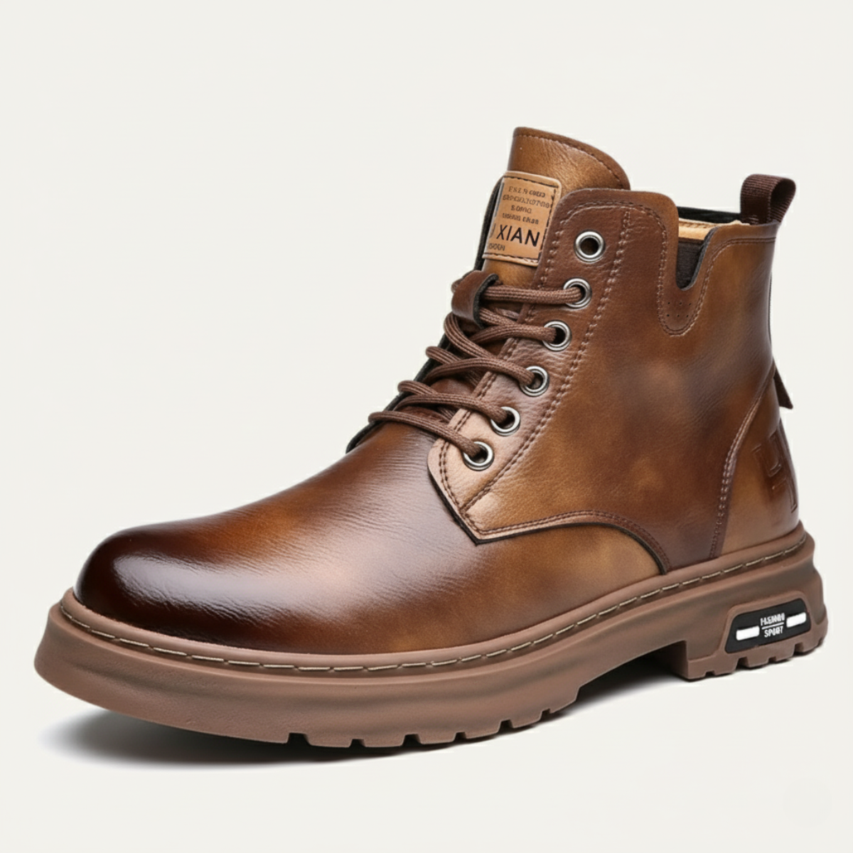 Kade | Men's Leather Ankle Boots Brown Lace Up Work Boot