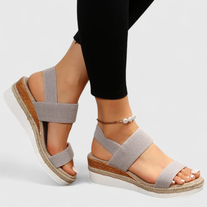 Rue | Women's Platform Sandals Cream Ankle Strap