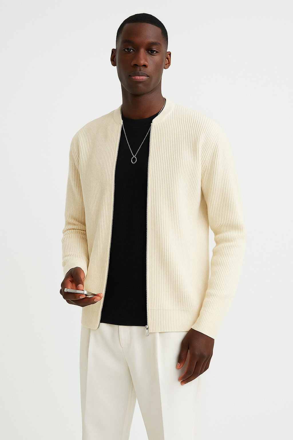 Dama Washington Rupert full-zip ribbed sweater - view 3
