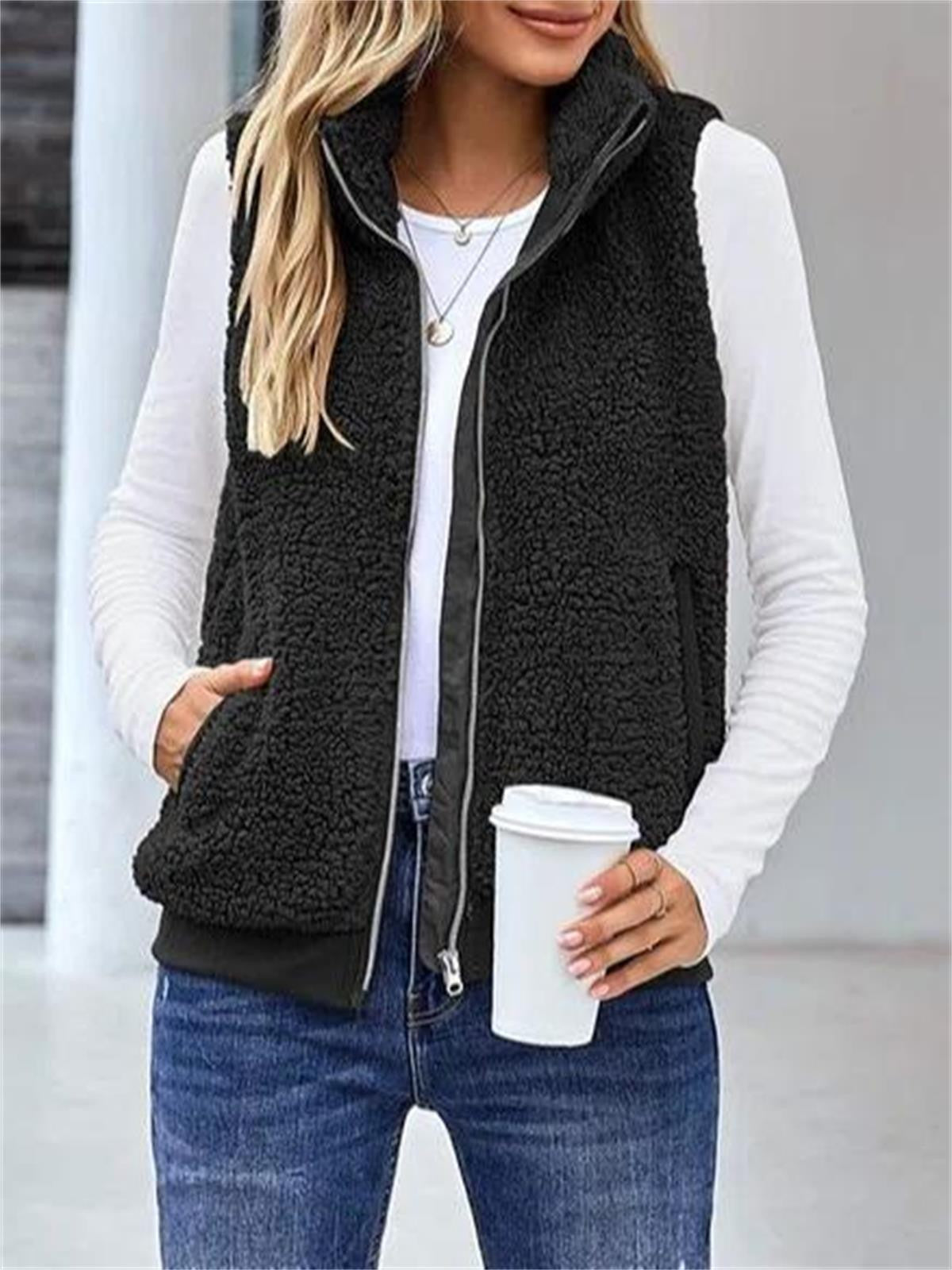 Dama Washington Rosaline women's zip up casual vest - front view