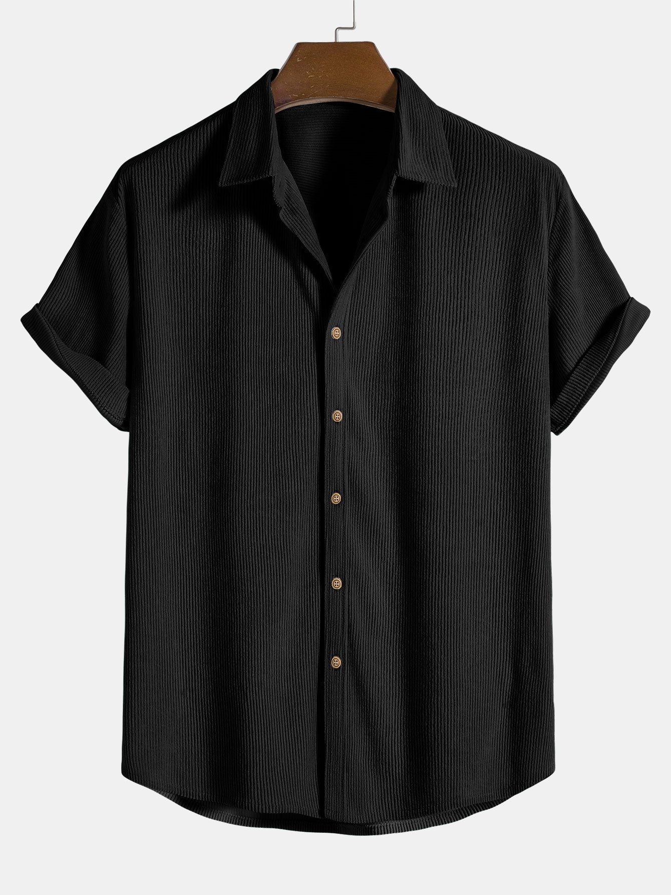 Cole | Men's Lounge Set Cream Ribbed Short Sleeve