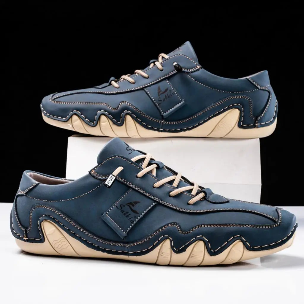 Blake | Men's Casual Lace Up Oxford Shoe Navy Blue