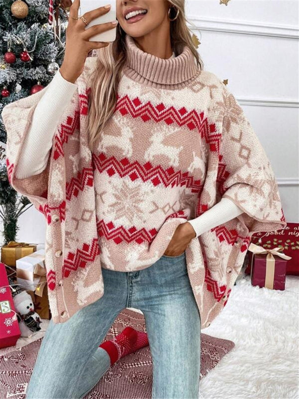 Dama Washington Renata women's oversized turtleneck poncho sweater - view 4