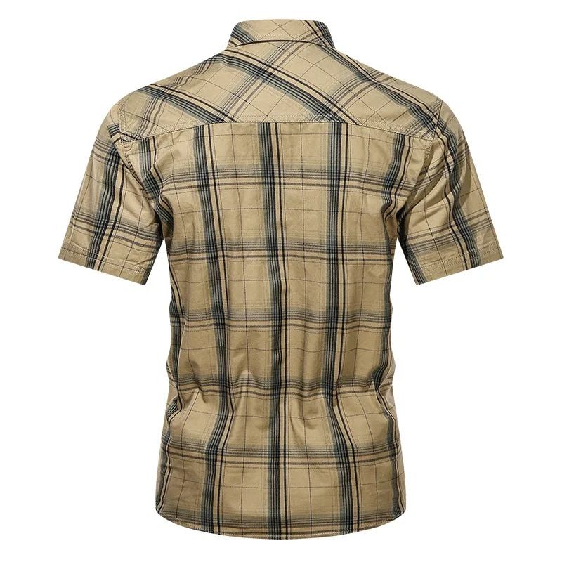 Jasper | Men's Flannel Shirt Navy Plaid Long Sleeve