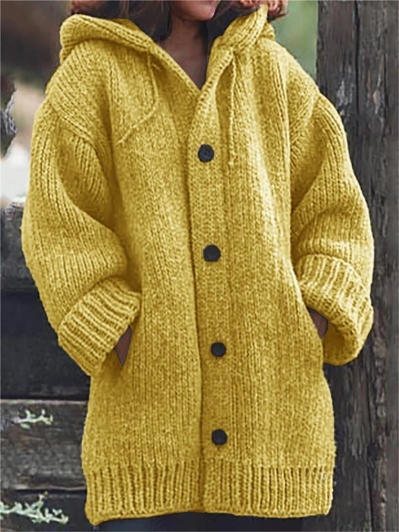 Dama Washington Josephine women's hooded oversized cardigan - front view