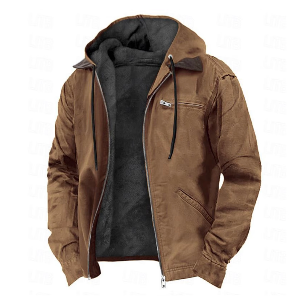 Dama Washington Eberhard men's hooded full zip jacket - front view