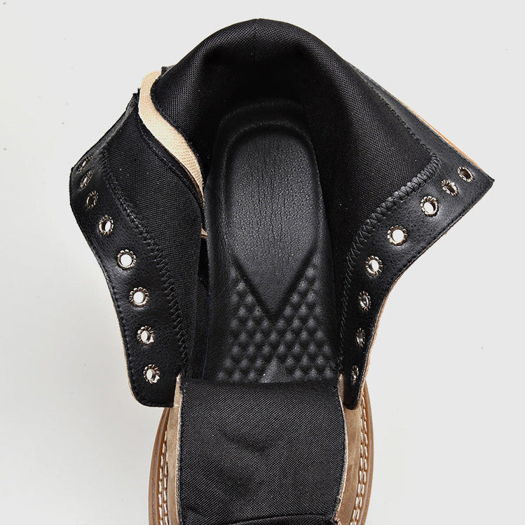 Hale | Men's Tan Suede Lace Up Combat Boots
