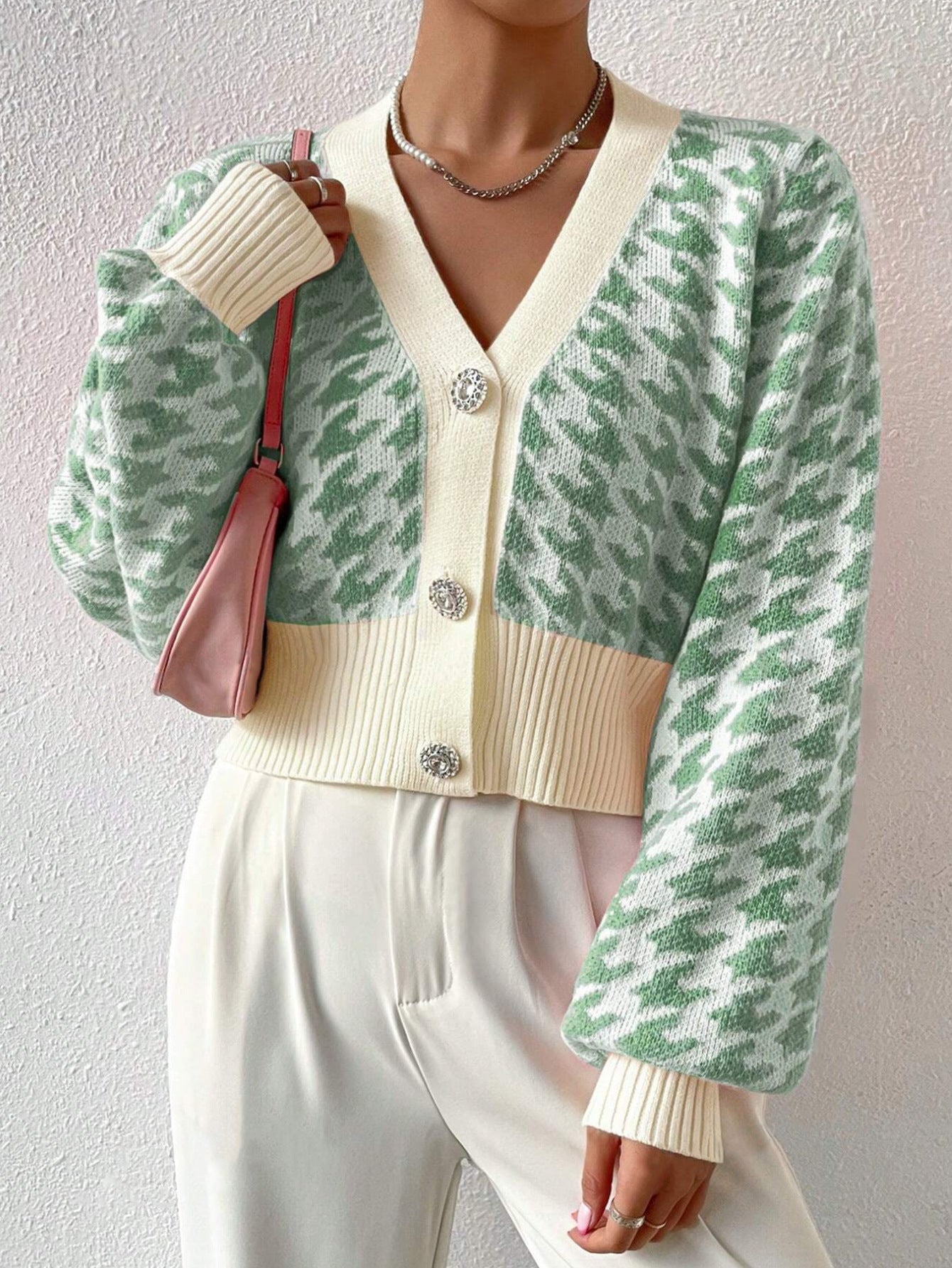 Dama Washington Tiphaine women's cropped v-neck cardigan - view 3