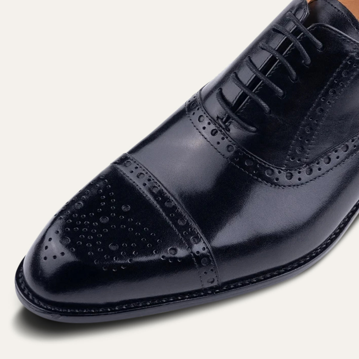 Luca | Men's Brown Leather Oxford Brogue Dress Shoes