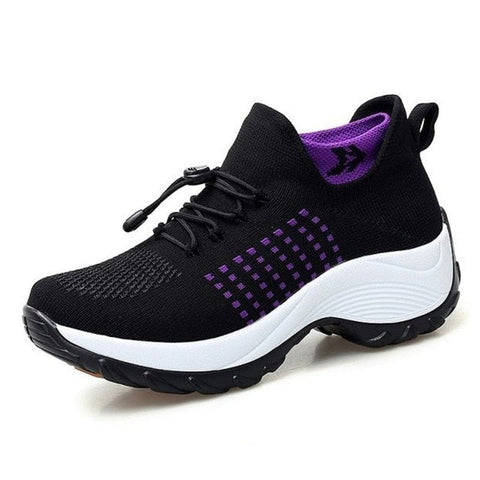 Vera | Women's Knit Walking Shoes Comfort Fit Navy Blue