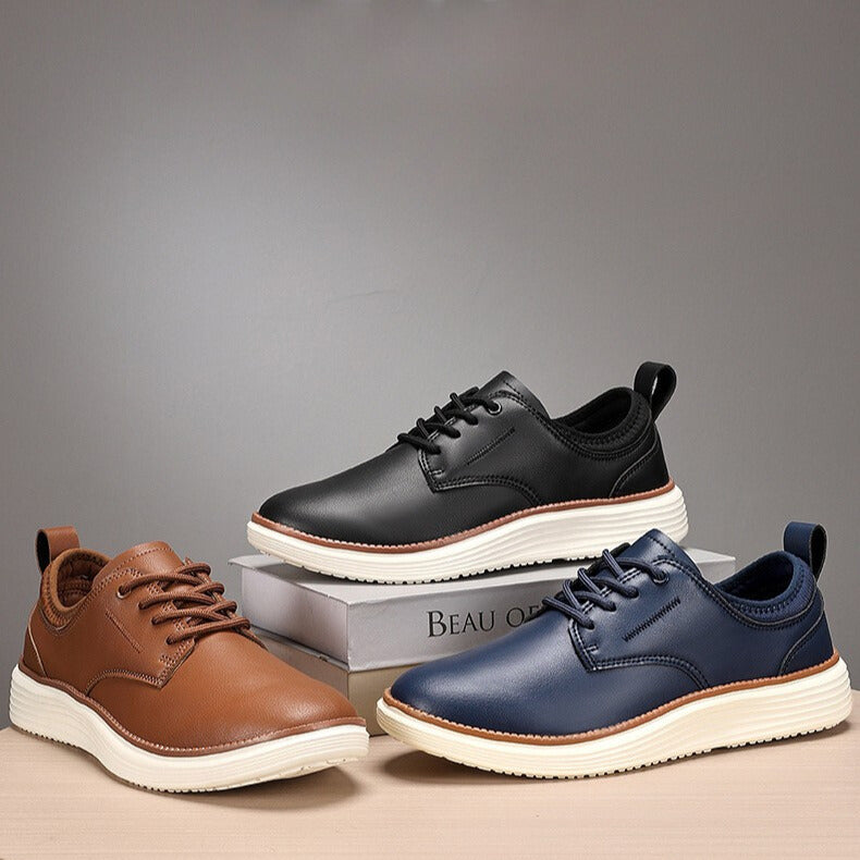 Tate | Men's Casual Lace Up Sneakers Navy White