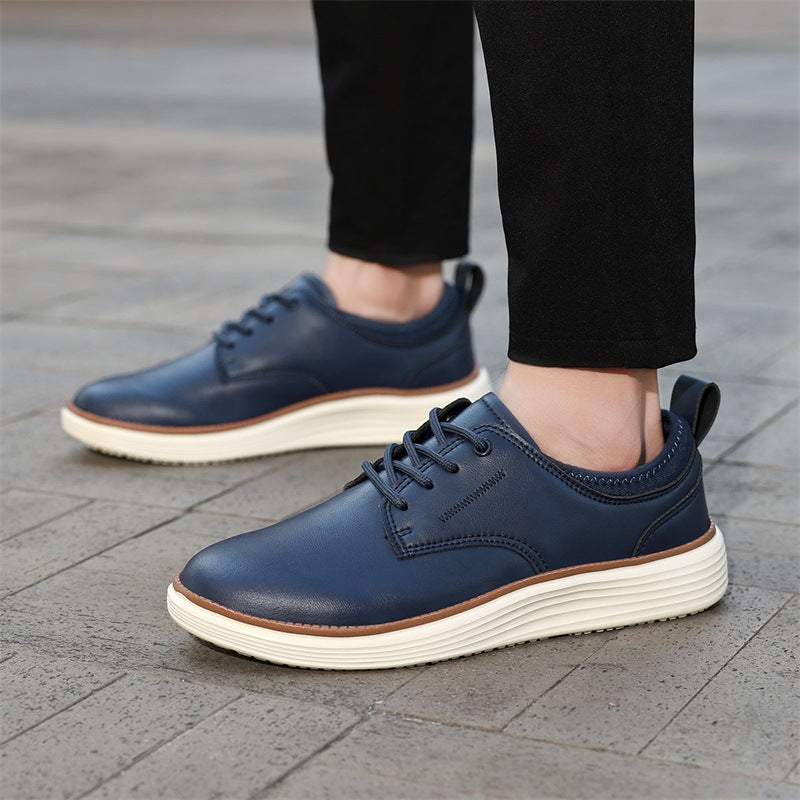 Tate | Men's Casual Lace Up Sneakers Navy White
