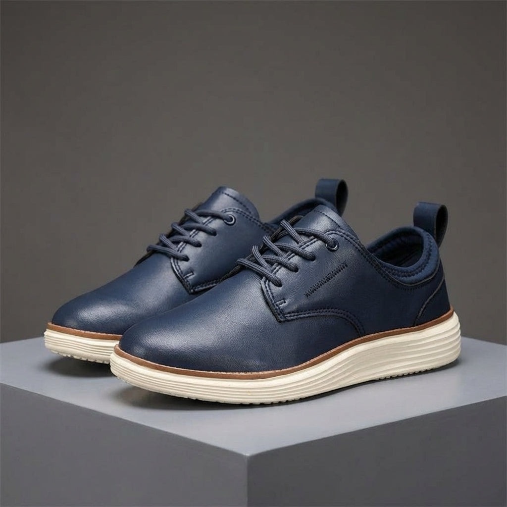 Tate | Men's Casual Lace Up Sneakers Navy White