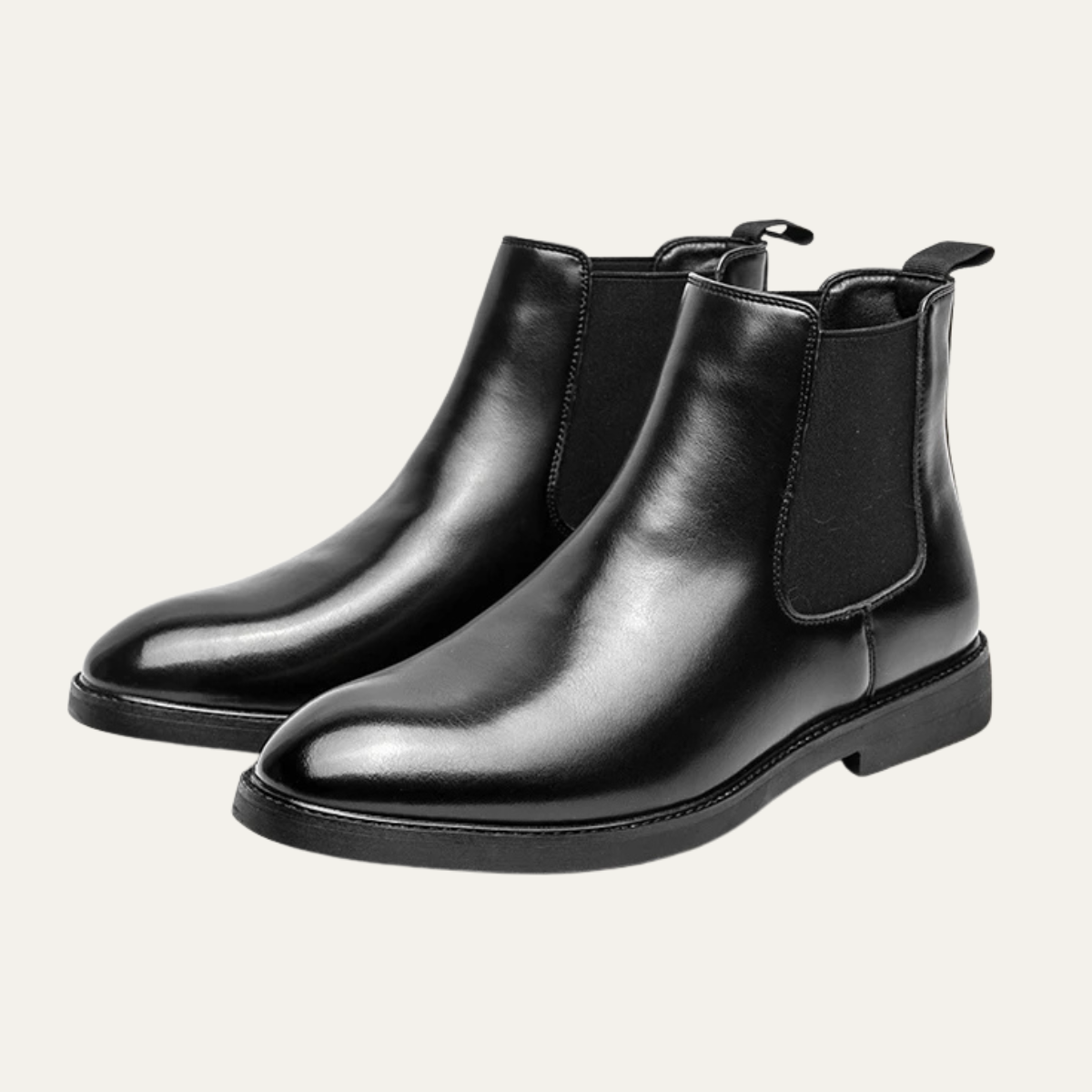 Beau | Men's Chelsea Ankle Boots Black Leather