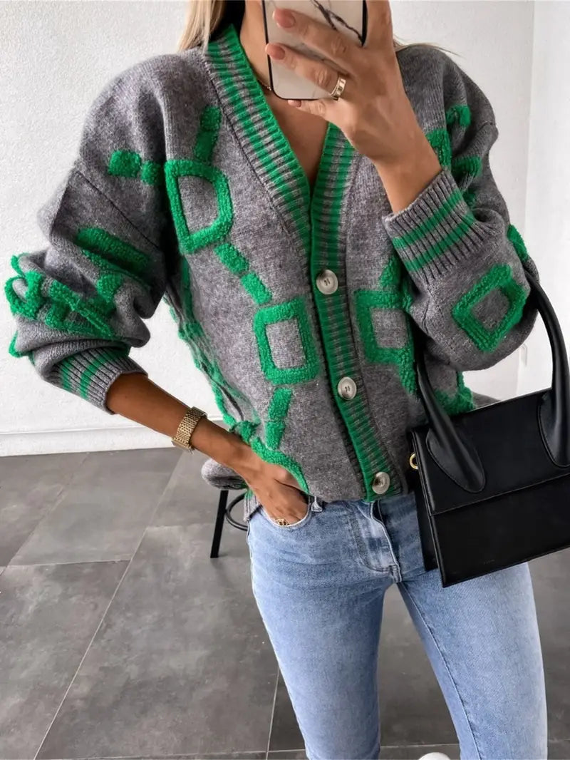 Dama Washington Florence women's button-down v-neck long sleeve cardigan - view 7