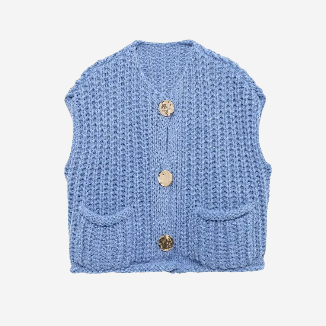Dama Washington Desiree button front sweater vest - view 3