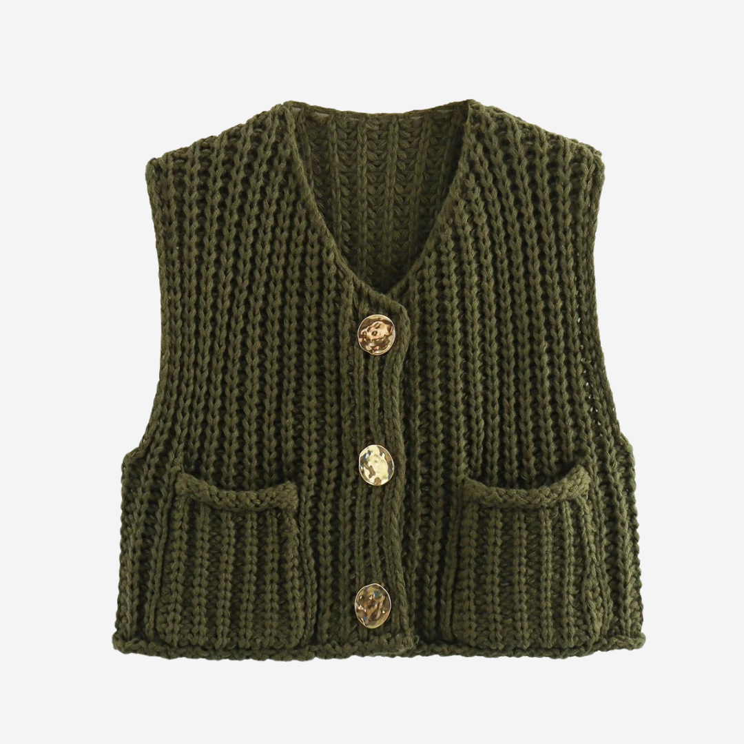 Dama Washington Desiree button front sweater vest - view 6