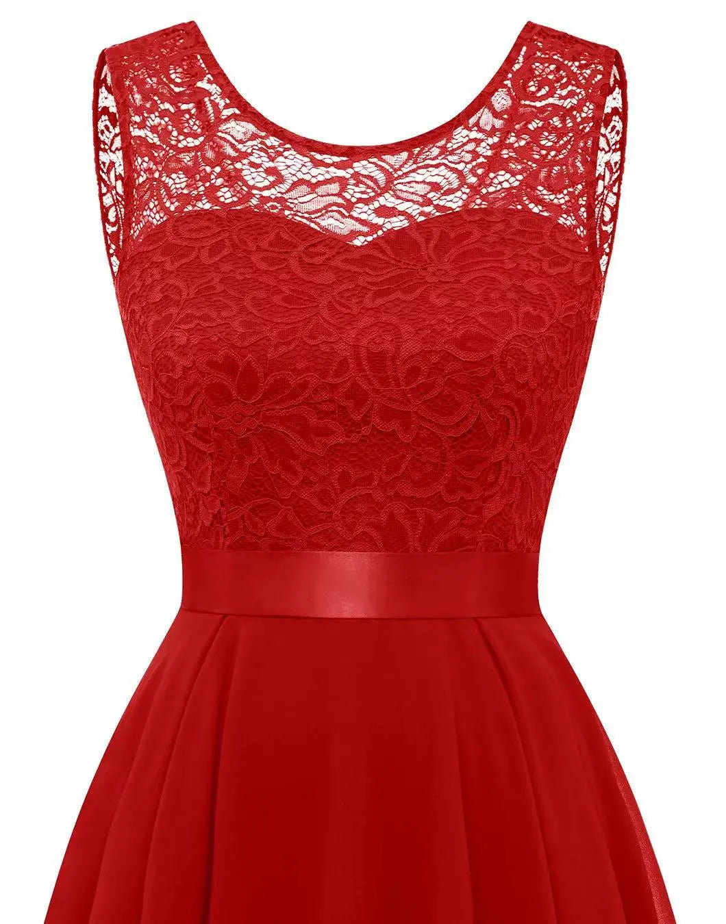 Lola | Women's High Low Formal Dress Burgundy Lace