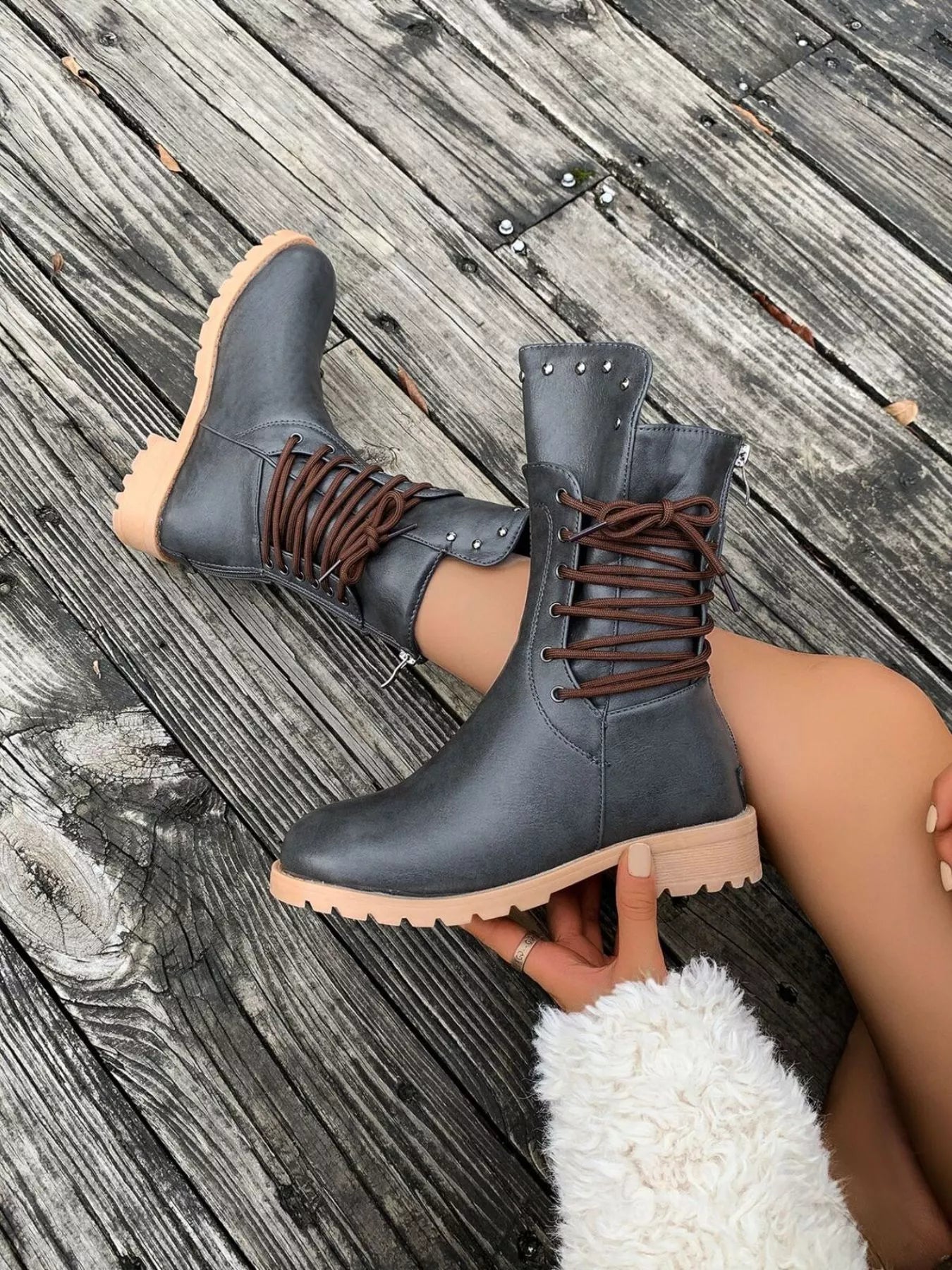 Dama Washington Saskia women's lace-up mid-calf boots - view 8