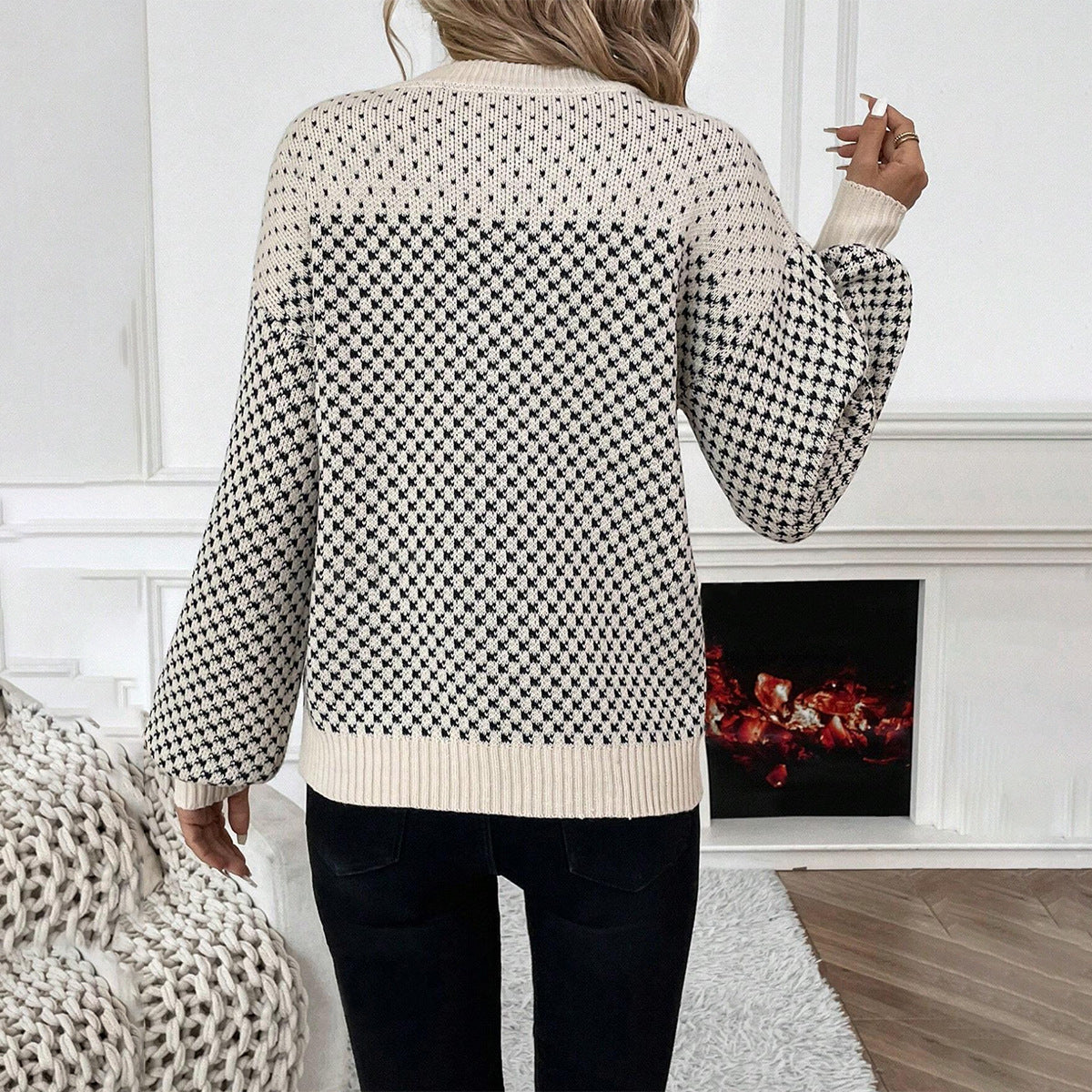 Dama Washington Iona women's patterned crew neck sweater - view 2