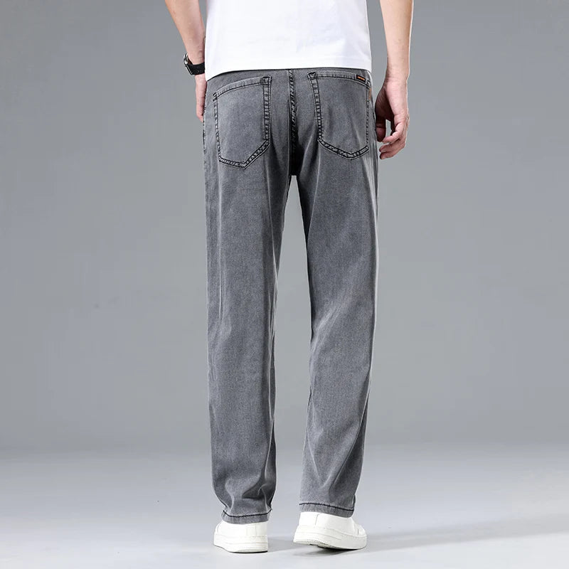 Cole | Men's Relaxed Straight Leg Jeans Gray Wash