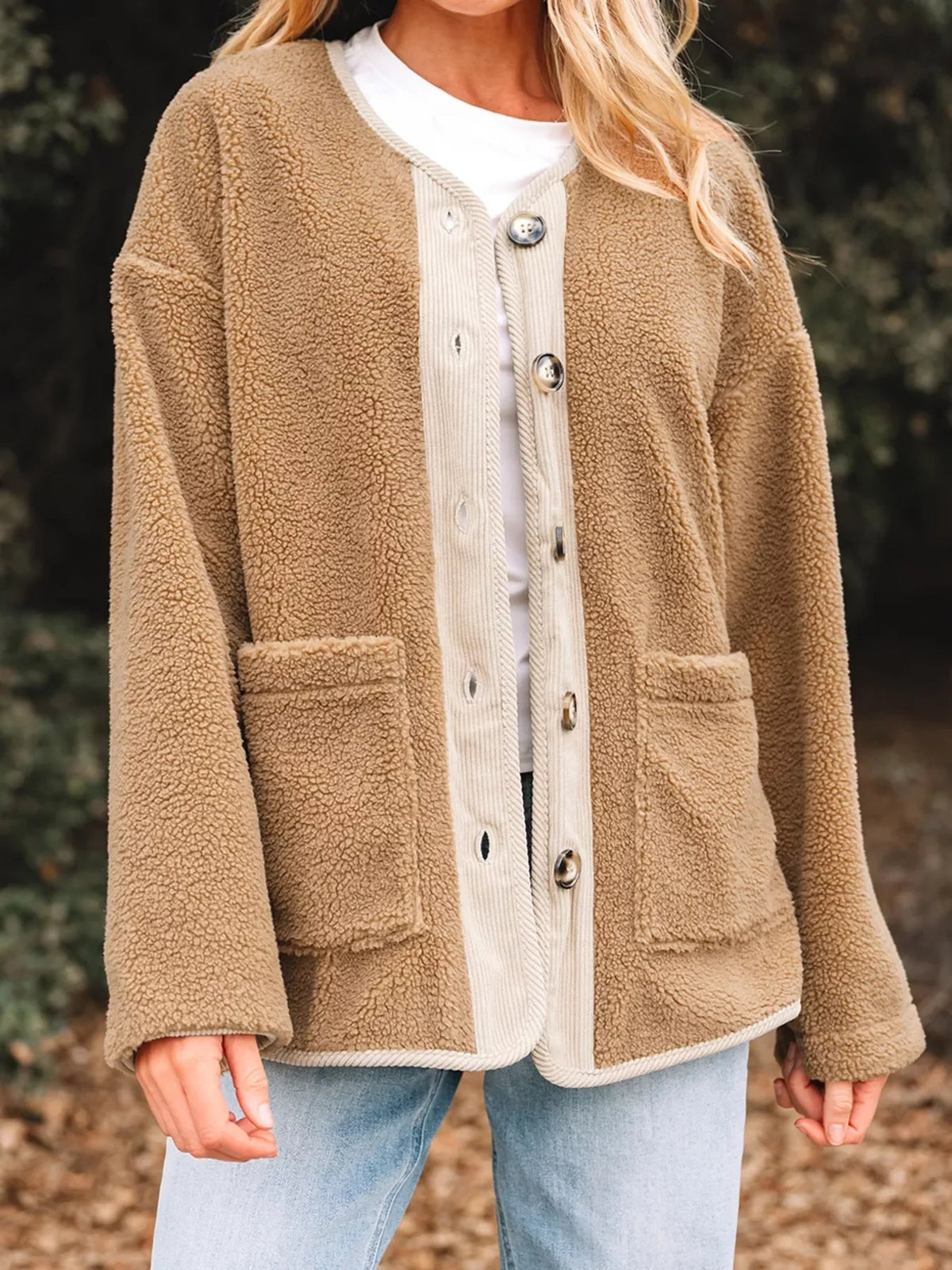 Dama Washington Rhoda women's button-down sherpa jacket - view 4