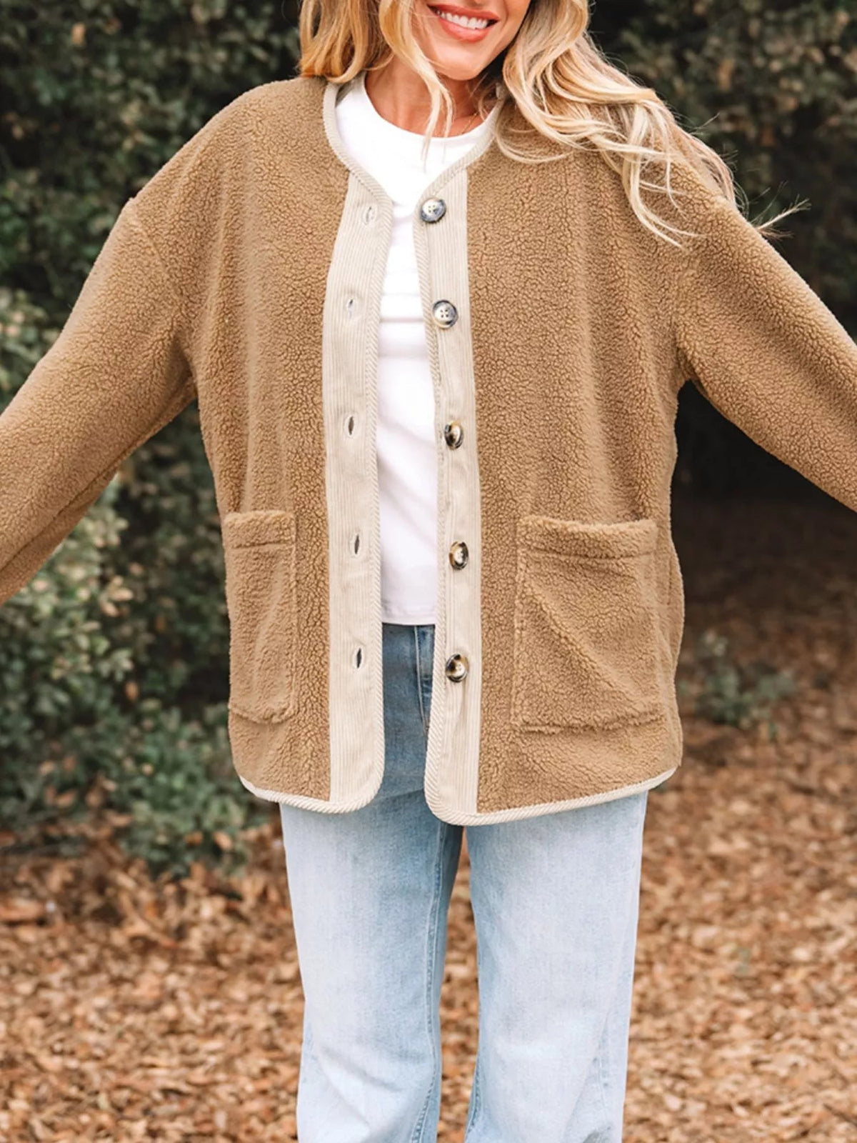 Dama Washington Rhoda women's button-down sherpa jacket - view 5