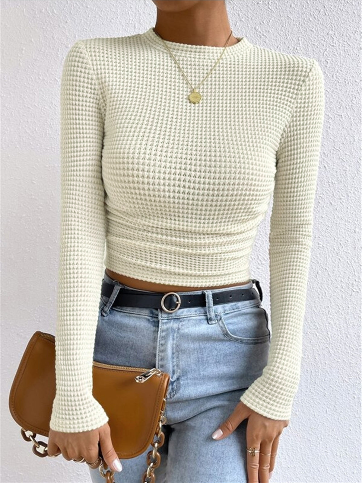 Dama Washington Bettina women's fitted long sleeve top - front view