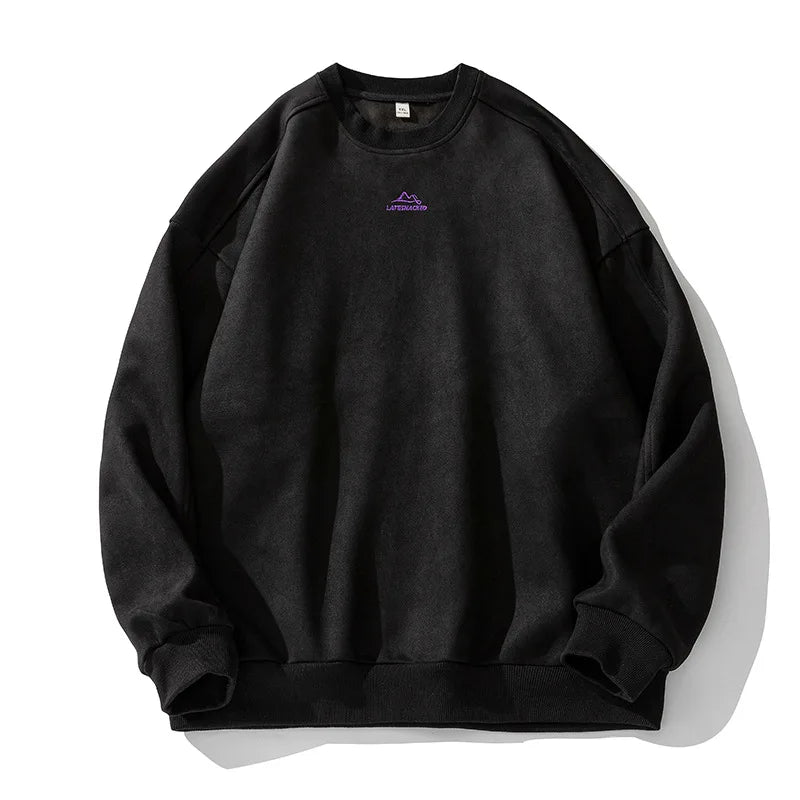 Milo | Men's Oversized Crew Neck Sweater Olive