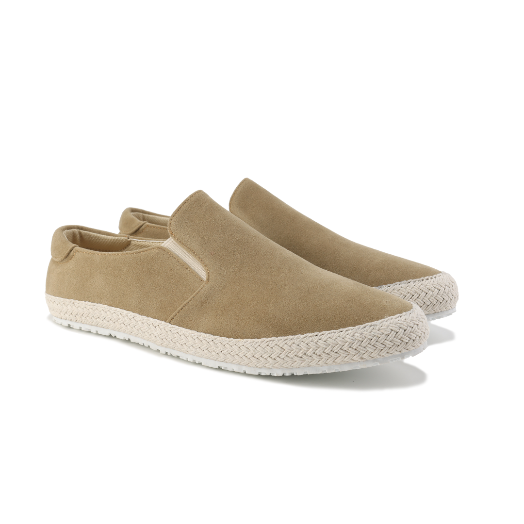 Corey | Men's Casual Slip On Loafer Cream Espadrille