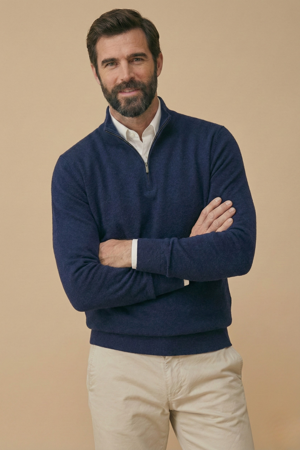 Vance | Men's Quarter Zip Sweater Black
