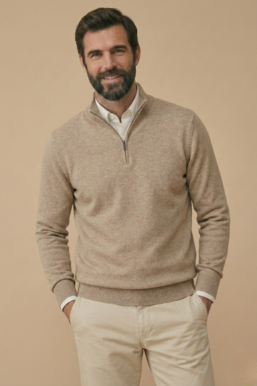 Vance | Men's Quarter Zip Sweater Black