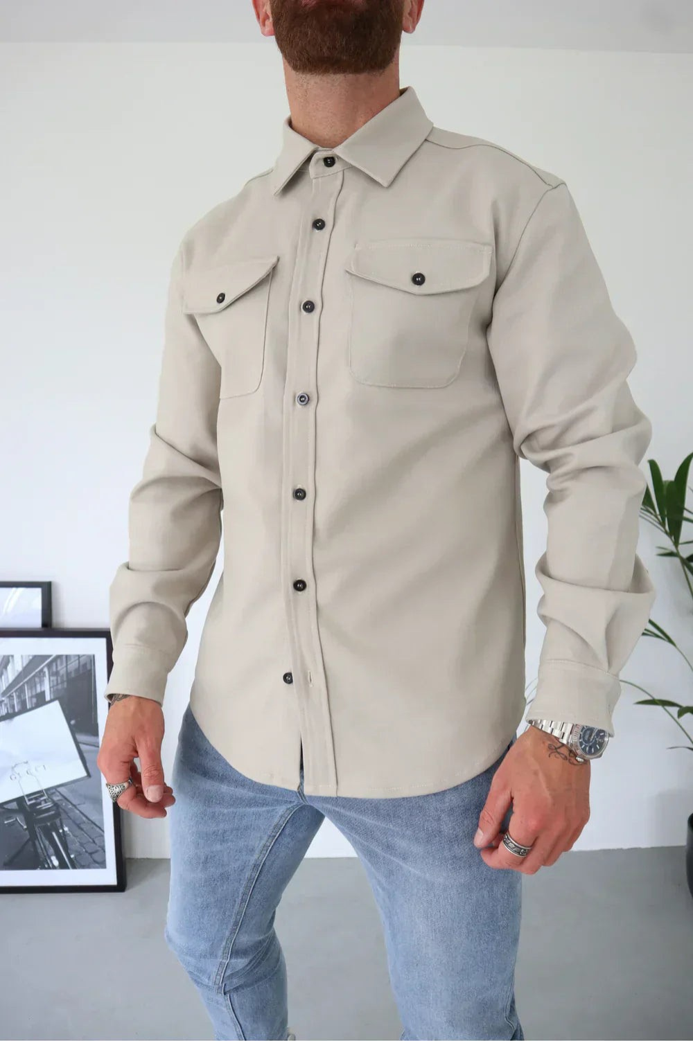 Dama Washington Erasmus men's long sleeve shirt jacket - view 9