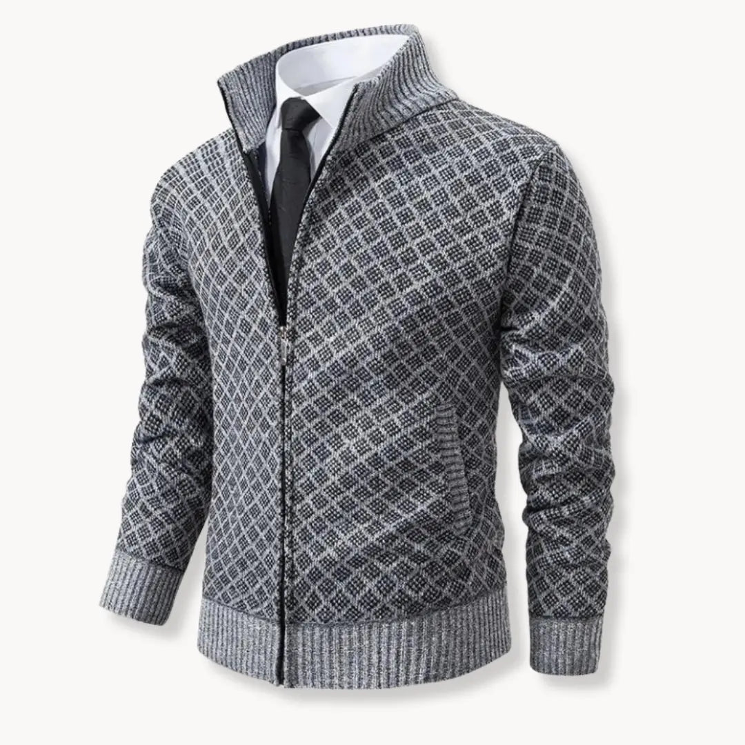 Dama Washington Warren men's full-zip stand collar sweater jacket - view 4